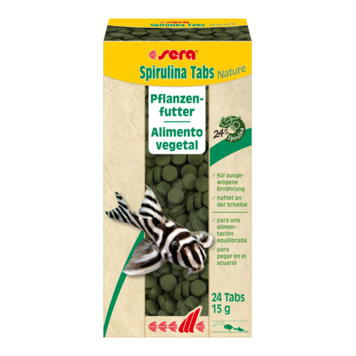 Mangime per pesci erbivori SERA Spirulina Tabs Nature 15 g 24 compresse