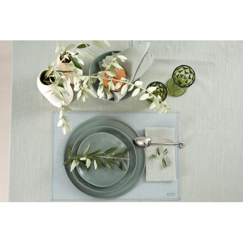 Tovaglia da tavola in lino e cotone Maison Sucree Essenziale color salvia