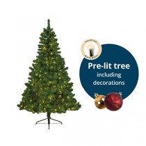 Albero di Natale Kaemingk già decorato e illuminato 180 cm Albero di Natale Kaemingk già decorato e illuminato 180 cm