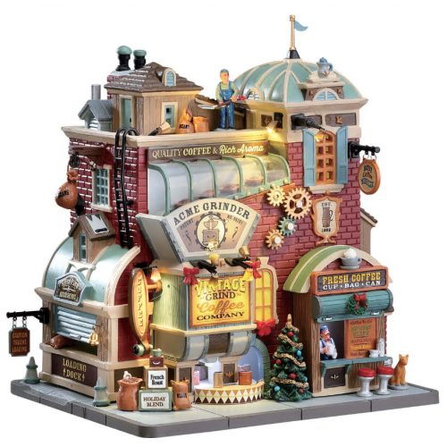 Lemax Vintage grind coffee company villaggio di Natale