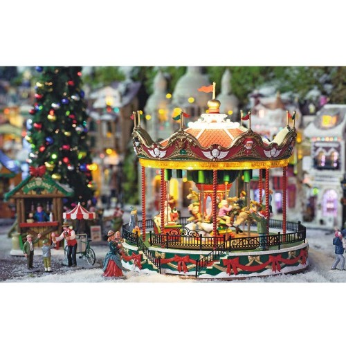 Lemax Santa carousel villaggio di Natale