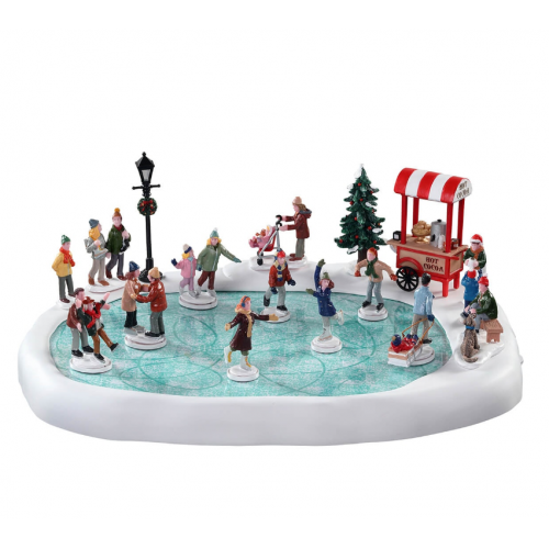 Lemax Village Skating pond villaggio di Natale