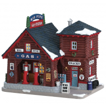 Lemax Big Pine Gas Station villaggio di Natale Lemax Big Pine Gas Station villaggio di Natale