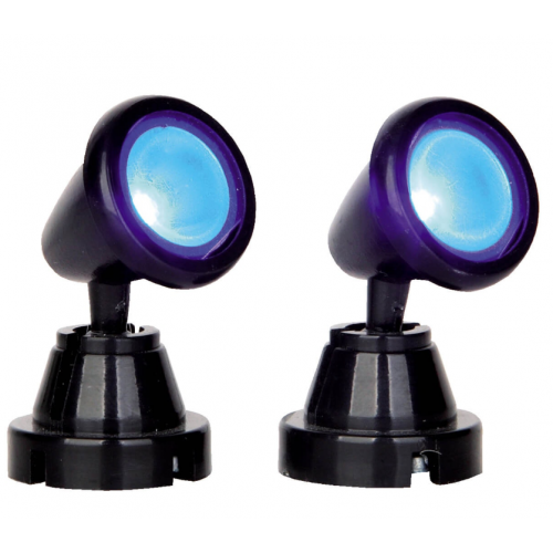 Lemax Round Spot Light Blue villaggio di Natale