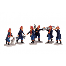 Lemax Fireman villaggio di Natale set 6 pezzi Lemax Fireman villaggio di Natale set 6 pezzi