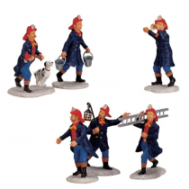 Lemax Fireman villaggio di Natale set 6 pezzi Lemax Fireman villaggio di Natale set 6 pezzi