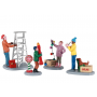 Lemax getting ready to decorate villaggio di Natale set 4 pezzi