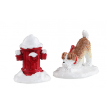 Lemax snow hydrant villaggio di Natale set 2 pezzi Lemax snow hydrant villaggio di Natale set 2 pezzi