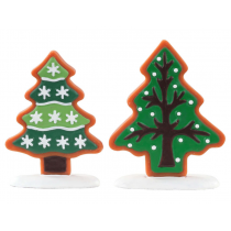 Lemax sugar cookies trees villaggio di Natale set 2 pezzi Lemax sugar cookies trees villaggio di Natale set 2 pezzi