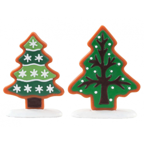 Lemax sugar cookies trees villaggio di Natale set 2 pezzi