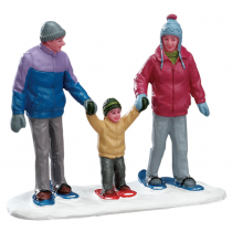 Lemax snowshoe family villaggio di Natale Lemax snowshoe family villaggio di Natale