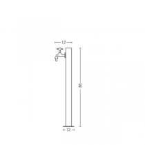 Fontanella da giardino rettangolare 42/ARIQ in acciaio inox Fontanella da giardino rettangolare 42/ARIQ in acciaio inox