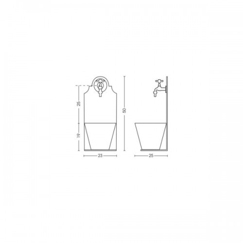 Fontanella da parete Bel-Fer 42/PR in ferro