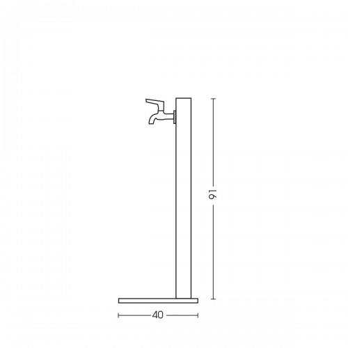 Fontana da giardino Bel-Fer 42/QBM con base in cemento