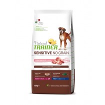 Crocchette per cani Trainer sensitive no grain adult medium maxi maiale 12 Kg Crocchette per cani Trainer sensitive no grain adult medium maxi maiale 12 Kg