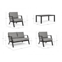 Set da giardino Harley Bizzotto 0663097 Set da giardino Harley Bizzotto 0663097