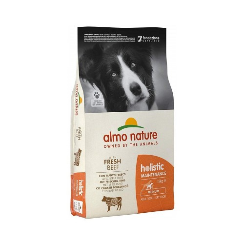Crocchette per cani Almo nature holistic maintenance medium adult manzo 12 Kg