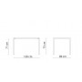 Tavolo da esterno Quatris Vermobil 120x80 in metallo QT12080