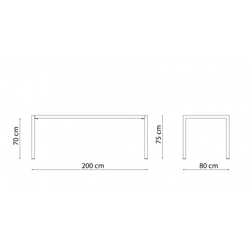 Tavolo da giardino Vermobil Quatris 200 x 80 QT20080