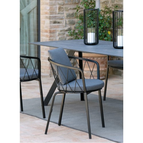 Cuscino per sedia Vermobil Daisy solo seduta color grigio