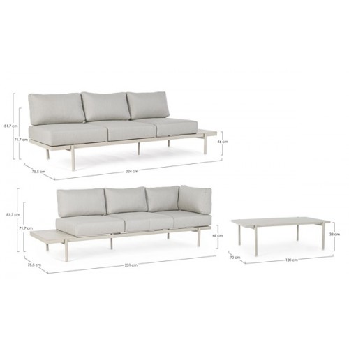 Set da giardino angolare Kendall Bizzotto