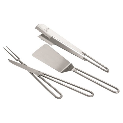 Kit accessori da cucina Planet in acciaio inox KIT.4.ACC