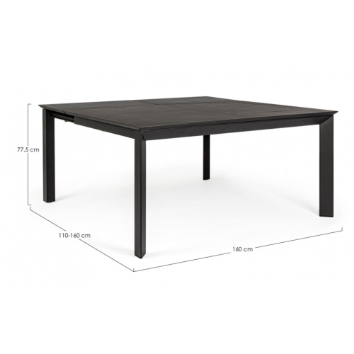 Tavolo allungabile Konnor antracite Bizzotto
