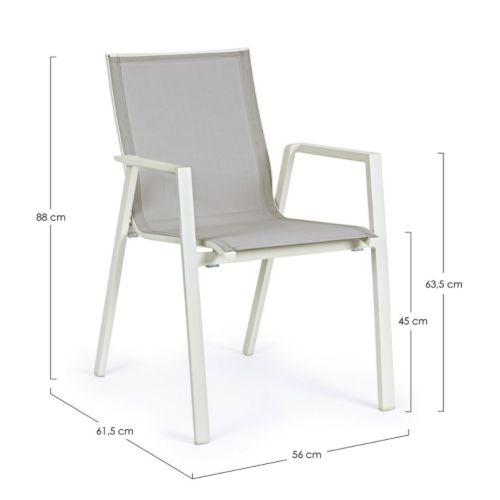 Sedia con braccioli Krion Bizzotto