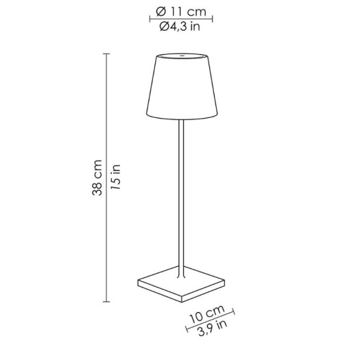 Lampada da tavolo Poldina Pro ricaricabile