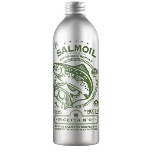 Integratore alimentare di Omega3 per cani e gatti Salmoil/Linseaoil 500 ml Necon