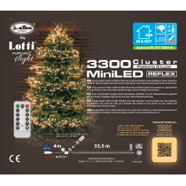 Luci di Natale Lotti Catena Luminosa Cluster 3300 MiniLED