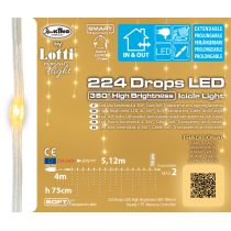 Luci di Natale Lotti Ice Light Tenda Luminosa 224 Gocce LED Luci di Natale Lotti Ice Light Tenda Luminosa 224 Gocce LED