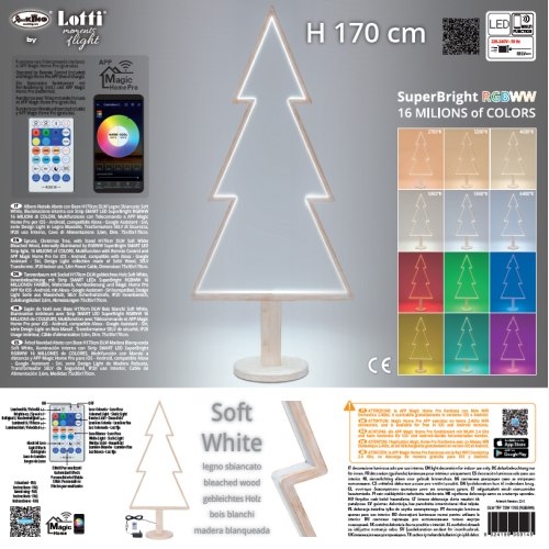 Albero di Natale Sagoma luminosa LED Multicolor Lotti