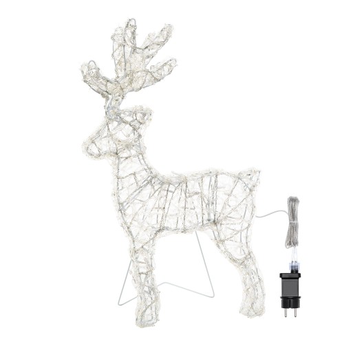 Renna luminosa 3D Thin Lotti Bianco Freddo