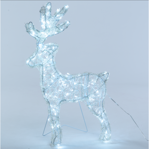 Renna luminosa 3D Thin Lotti Bianco Freddo