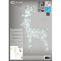 Renna luminosa 3D Thin Lotti Bianco Freddo Renna luminosa 3D Thin Lotti Bianco Freddo
