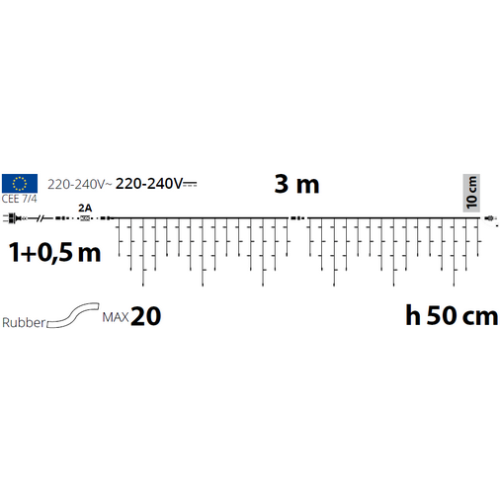 Luci di Natale Lotti Tenda luminosa 114 MaxiLED Ice Light