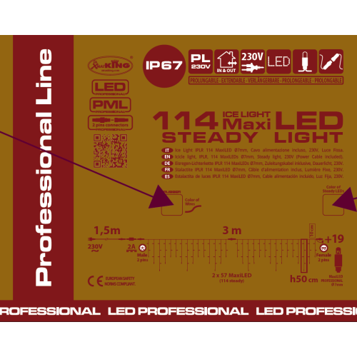Luci di Natale Lotti Tenda luminosa 114 MaxiLED Ice Light
