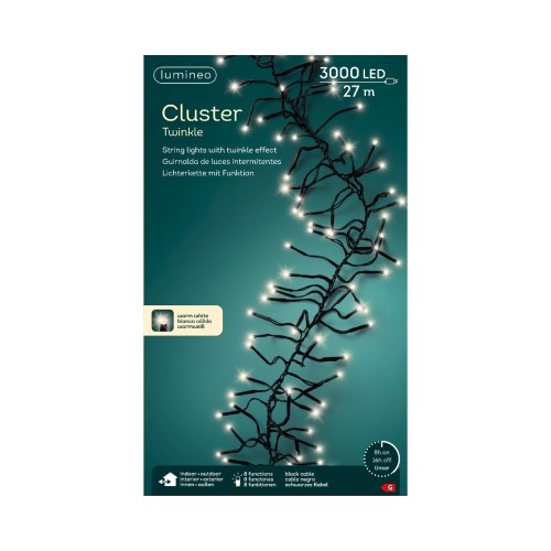 Luci di Natale Kaemingk 3000 LED Cluster Twinkle