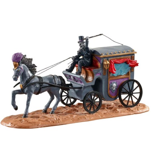 Lemax Halloween Scheletro sulla carrozza Phantom Coach