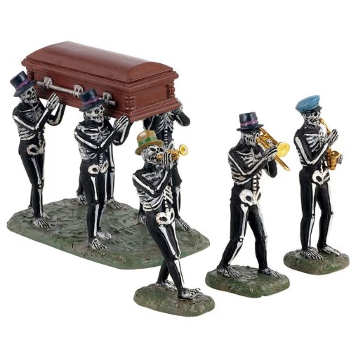 Lemax Halloween Jazz Funeral Set 4 pezzi