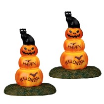 Lemax Halloween Cat And Pumpkin Set 2 pezzi Lemax Halloween Cat And Pumpkin Set 2 pezzi