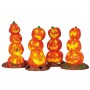 Lemax Halloween Zucche luminose Set 4 pezzi