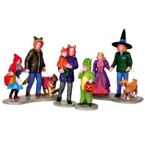 Lemax Halloween Trick or Treating Fun Set 4 pezzi Lemax Halloween Trick or Treating Fun Set 4 pezzi