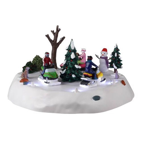 Lemax Villaggio di Natale Snowmobile Fun
