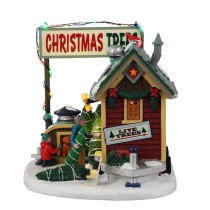Lemax Natale Tiny House Tree Lot