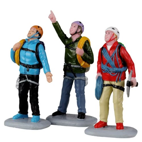 Lemax Villaggio di Natale Vertical Mountain Climbres Set 3 pezzi