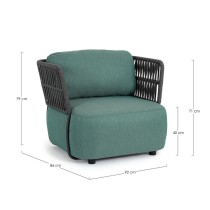 Poltrona con cuscini Palmer Bizzotto 063508 Poltrona con cuscini Palmer Bizzotto 063508