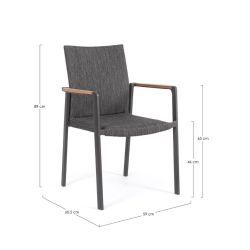 Sedia con braccioli Jalisco Bizzotto