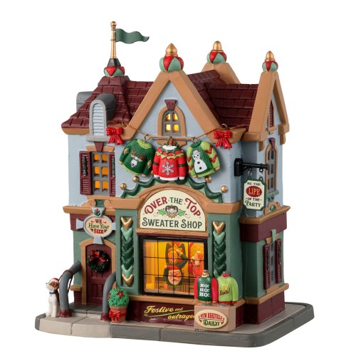 Lemax villaggio di Natale Over The Top Sweater Shop